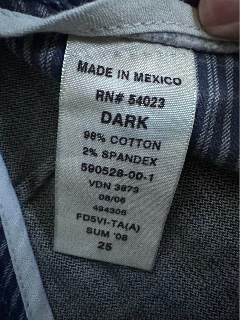 Like New Vintage Gap 2008 Low Rise Wide Leg Trouser Jeans Dark Wash Y2K 25 - Picture 3 of 6
